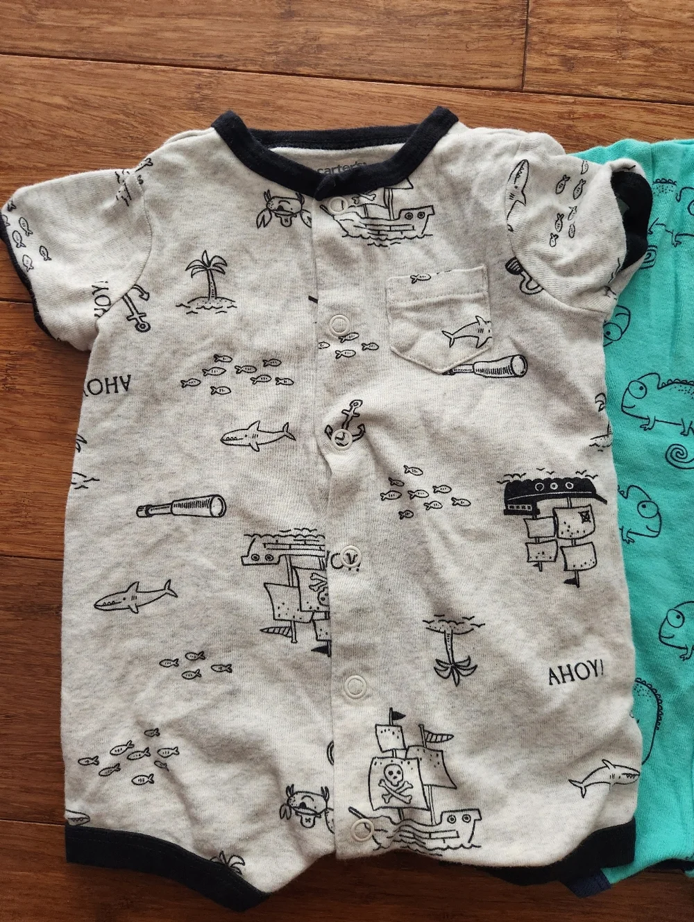 Set Of 5 Baby Boys One Piece Short Sleeve Shorts Romper Summer Outfits, 3 Months
